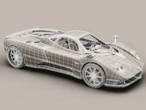 pagani zonda f 3D Model