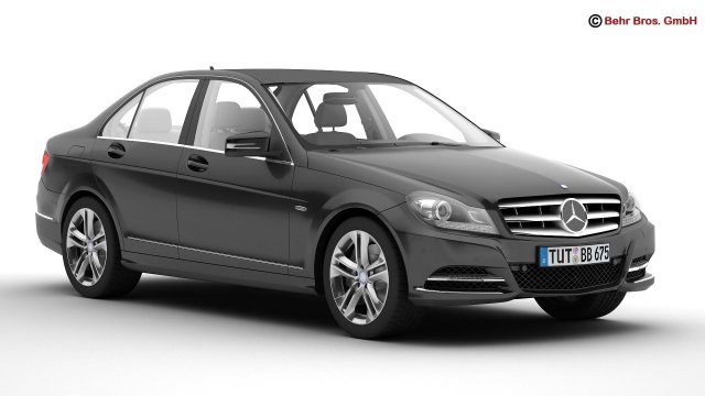 mercedes c class 2012 Modèle 3D .c4d .max .obj .3ds .fbx .stl .blend 