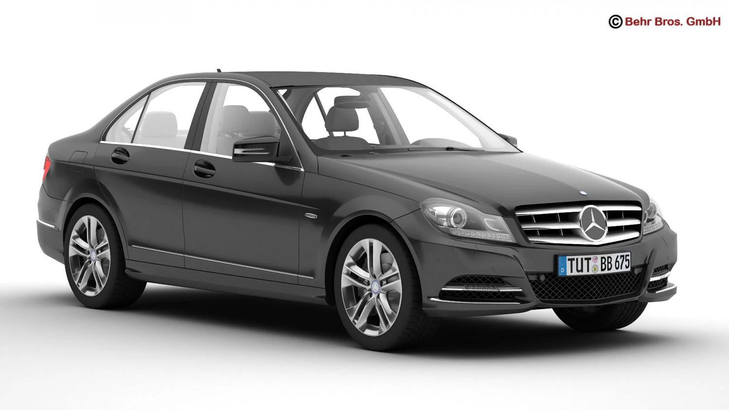 mercedes c class 2012 3D Model .c4d .max .obj .3ds .fbx .stl .blend