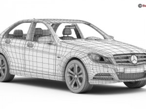 mercedes c class 2012 Modèle 3D