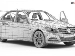 mercedes c class 2012 Modèle 3D