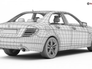 mercedes c class 2012 Modèle 3D