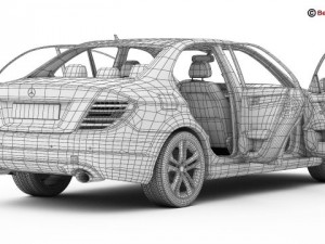 mercedes c class 2012 Modèle 3D