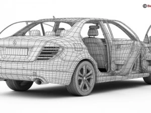 mercedes c class 2012 3D Model