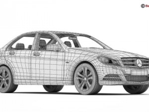 mercedes c class 2012 Modèle 3D