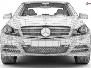 mercedes c class 2012 Modèle 3D