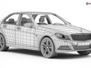 mercedes c class 2012 Modèle 3D