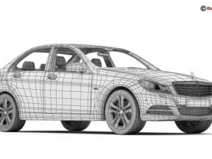 mercedes c class 2012 Modèle 3D