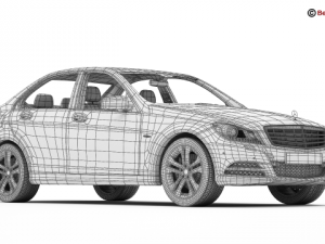 mercedes c class 2012 Modèle 3D