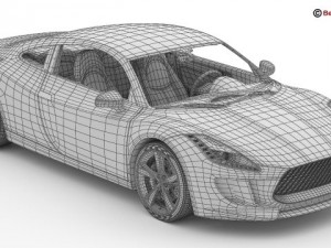 generic sports car Modèle 3D