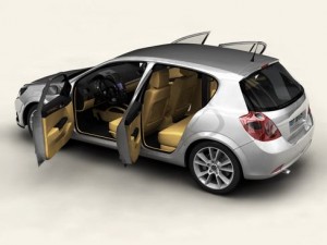 generic car compact class 3D 模型