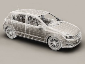 generic car compact class 3D 模型