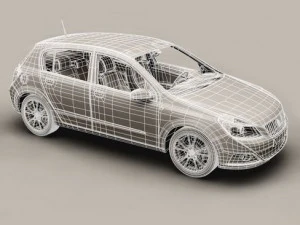 generic car compact class 3D Model