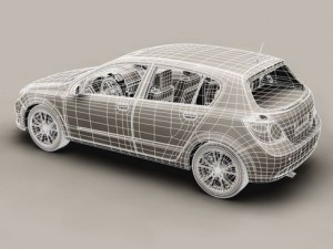generic car compact class 3D 模型