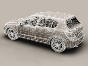 generic car compact class 3D Model