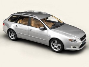 generic car station wagon Modello 3D