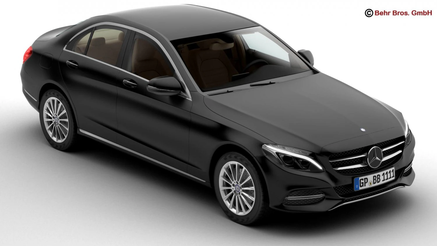 mercedes c class 2015 2 versions 3D Model .c4d .max .obj .3ds .fbx .stl .blend