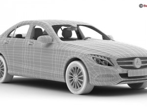 mercedes c class 2015 2 versions 3Dモデル