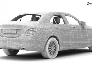 mercedes c class 2015 2 versions 3D Model