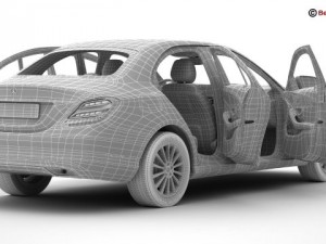 mercedes c class 2015 2 versions 3Dモデル