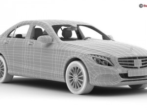 mercedes c class 2015 2 versions 3Dモデル