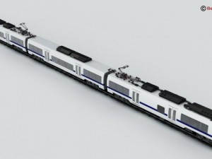 generic commuter train Modelo 3D
