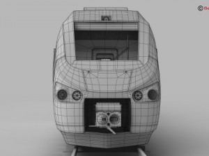 generic commuter train 3D Model
