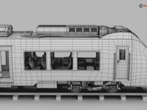 generic commuter train 3D Model