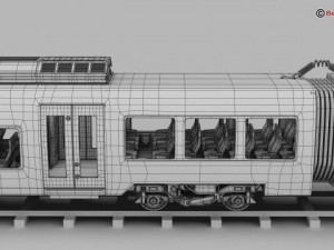 generic commuter train 3D Model