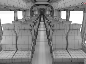 generic commuter train 3D Model