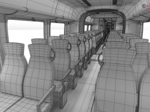 generic commuter train 3D Model