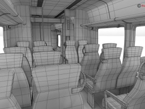 generic commuter train 3D Model