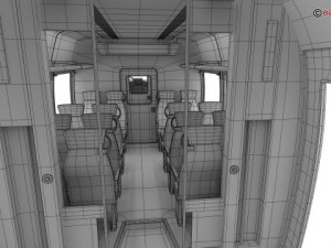 generic commuter train 3D Model