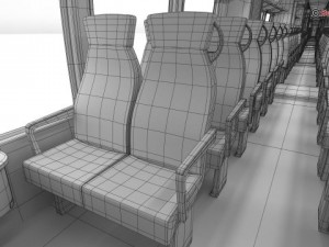 generic commuter train 3D Model
