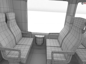generic commuter train 3D Model