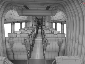 generic commuter train 3D Model
