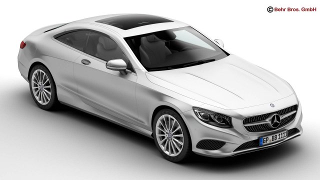 mercedes s class coupe 2015 2 headlight versions 3D Model .c4d .max .obj .3ds .fbx .stl .blend 