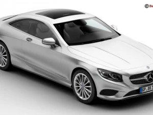 mercedes s class coupe 2015 2 варианта фар 3D Модель