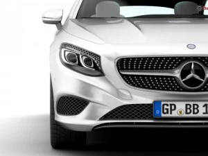 mercedes s class coupe 2015 2 headlight versions 3D Model