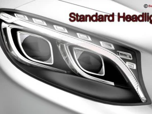 mercedes s class coupe 2015 2 headlight versions 3D Model