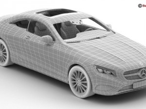 mercedes s class coupe 2015 2 headlight versions 3D Model