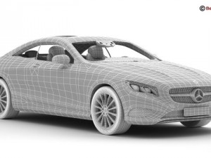 mercedes s class coupe 2015 2 headlight versions 3D Model