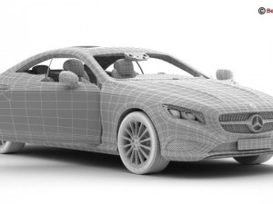 mercedes s class coupe 2015 2 headlight versions 3D Model
