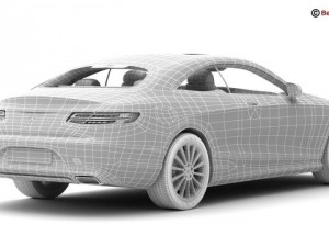 mercedes s class coupe 2015 2 headlight versions 3D Model