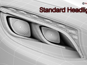 mercedes s class coupe 2015 2 headlight versions 3D Model