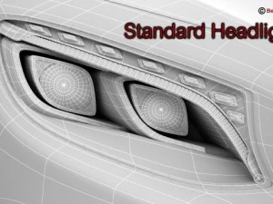 mercedes s class coupe 2015 2 headlight versions 3D Model