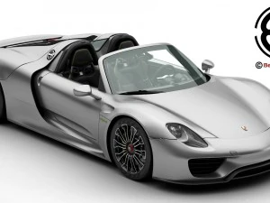 porsche 918 spyder with detachable roof 3D Model