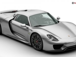 porsche 918 spyder with detachable roof 3D Model