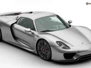 porsche 918 spyder with detachable roof 3D Model