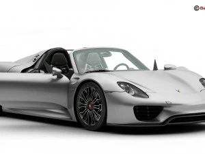 porsche 918 spyder with detachable roof 3D Model